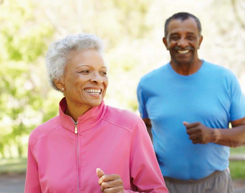 Heart Failure Smiling Older Couple Going for a Jog