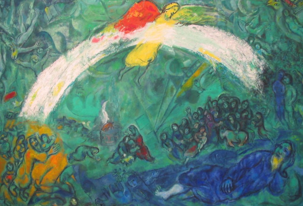 Noah and the Rainbow Painting by Marc Chagall