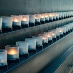Candles Neatly Lined Up for Vigil
