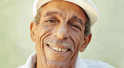 Elderly Man Smiling for Camera