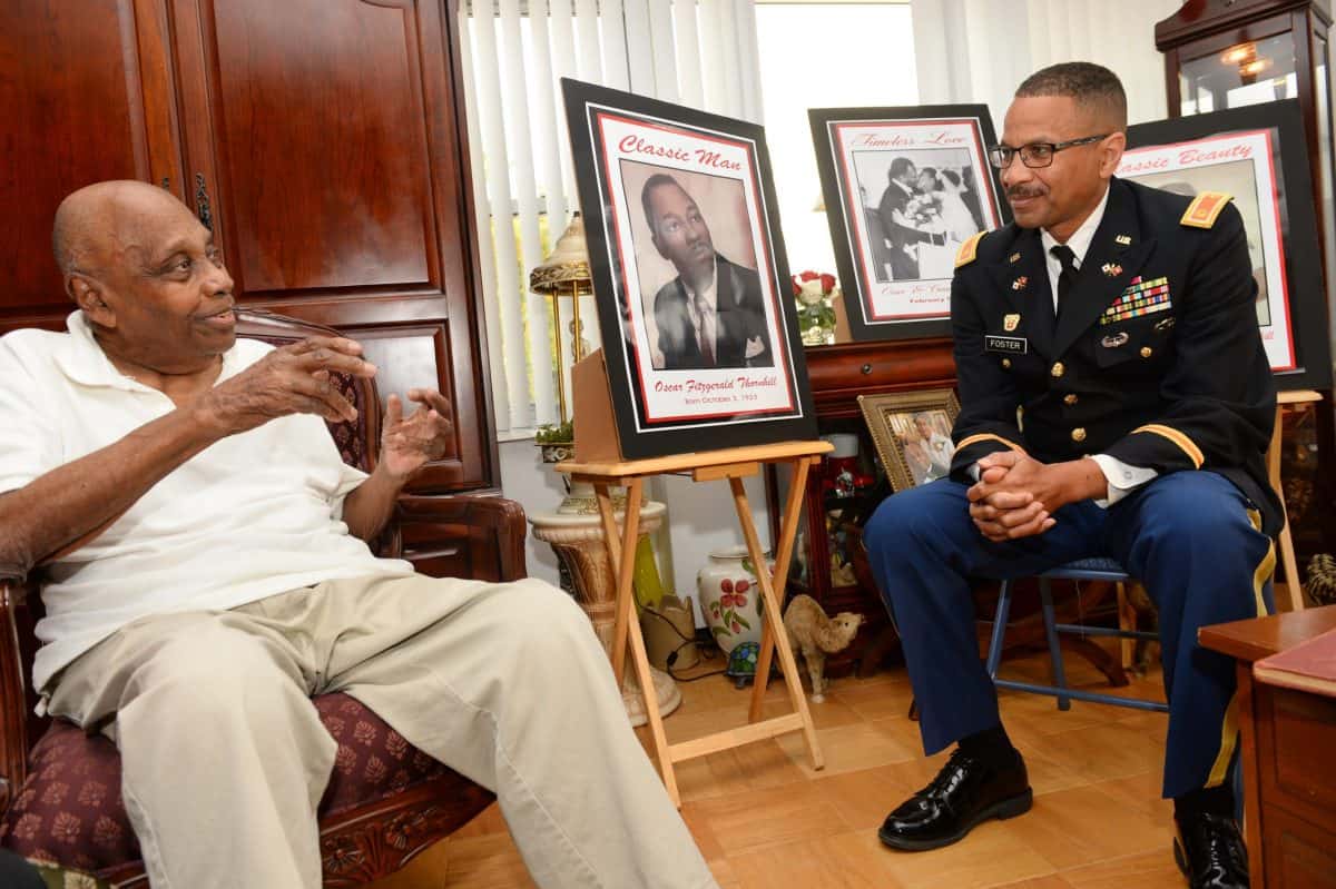 Veteran Taking Part in Ceremony